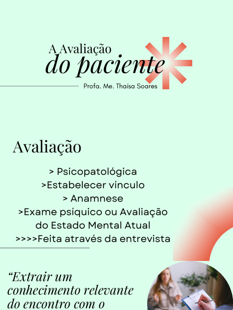 Avaliação Paciente | PDF