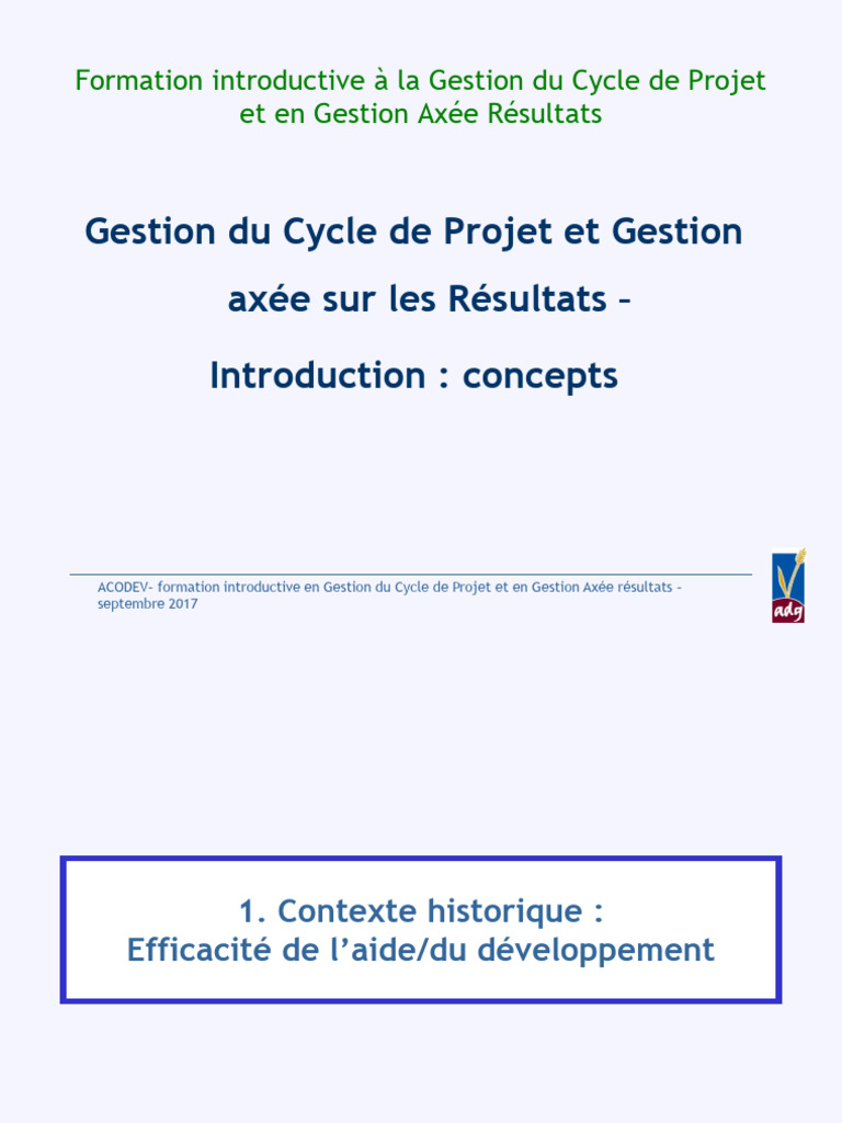 Ppt1 Intro GCP Formation Acodev-Adg 2017 | PDF