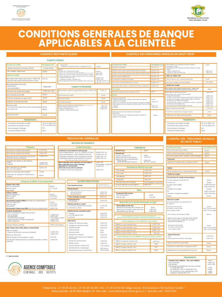 Nouvelle Conditions Generales de Banque Accd 2025 | PDF | Virement ...
