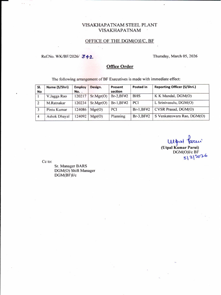Office Order_05.03.2026 | PDF