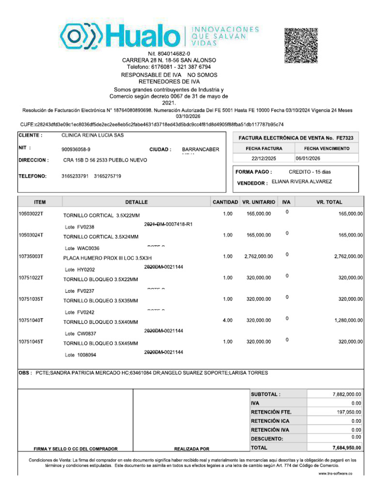Crl161696 - Factura de Compra | PDF