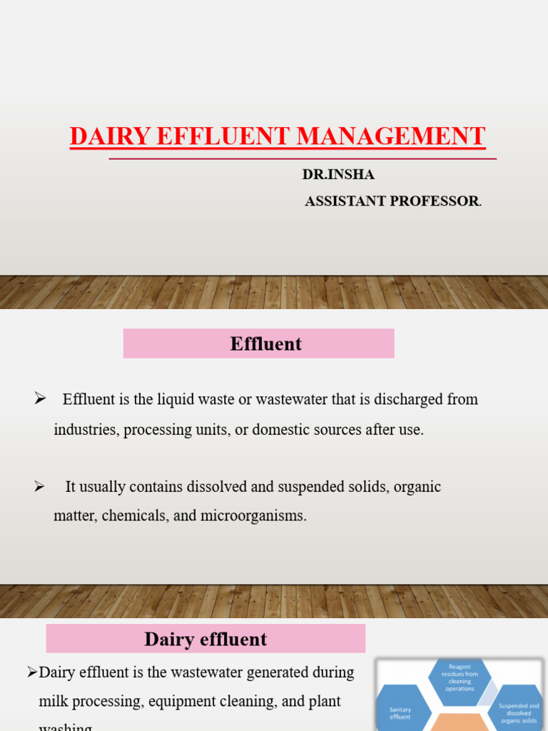 Dairy Effluent Managment LPT | PDF | Sewage Treatment | Water Purification