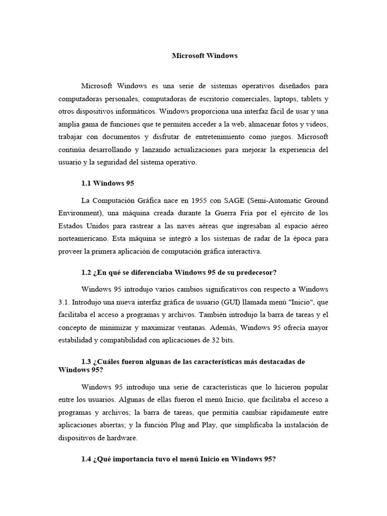 Informacion Microsoft Windows | PDF | Microsoft Windows | Windows 2000
