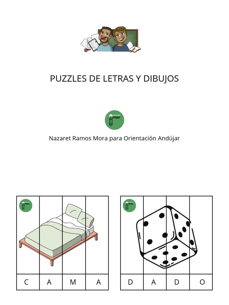 Puzzles de Letras y Dibujos | PDF