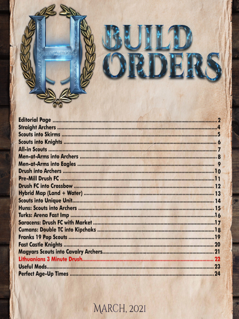 AOE2 build orders | PDF | Combat