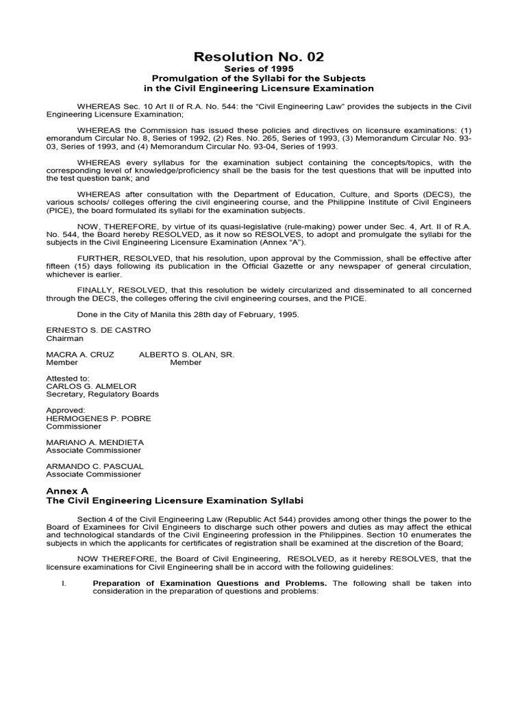 Board of Civil Engineering-SB | PDF