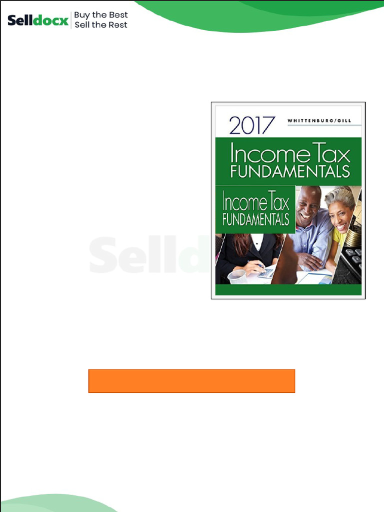 Solution Manual for Income Tax Fundamentals 2017 35th Edition by Gerald ...