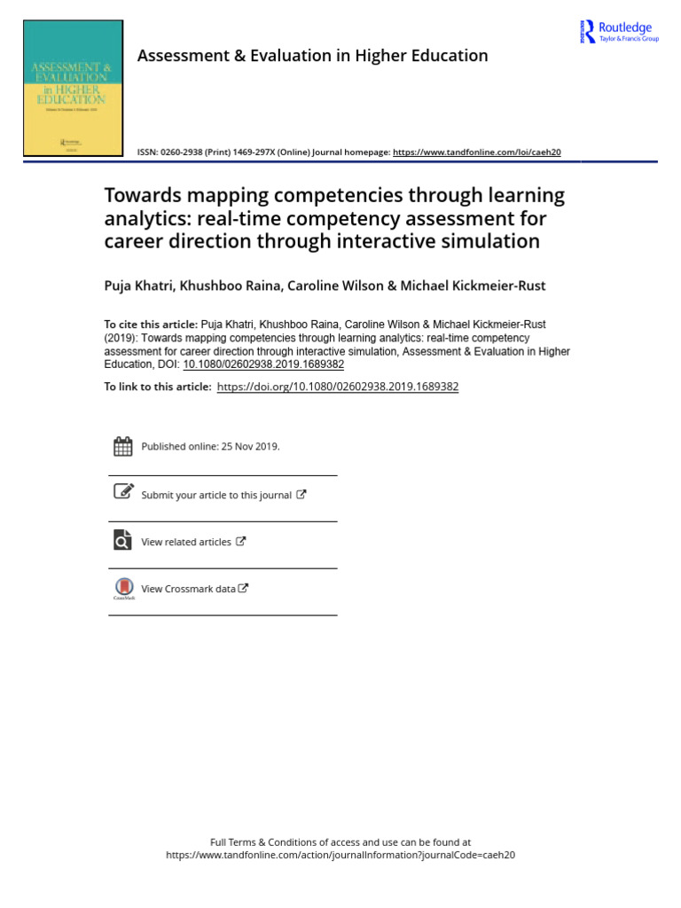 Towards Mapping Competencies Through Learning Analytics Real-Time ...
