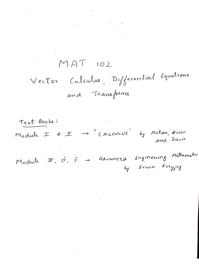 MAT102-Module1 (2) | PDF
