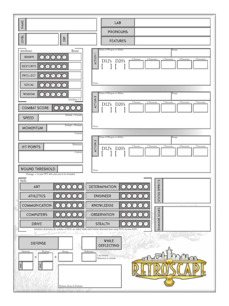 Character Dossier 06-08-2020 | PDF | Role Playing Games | Tabletop Games
