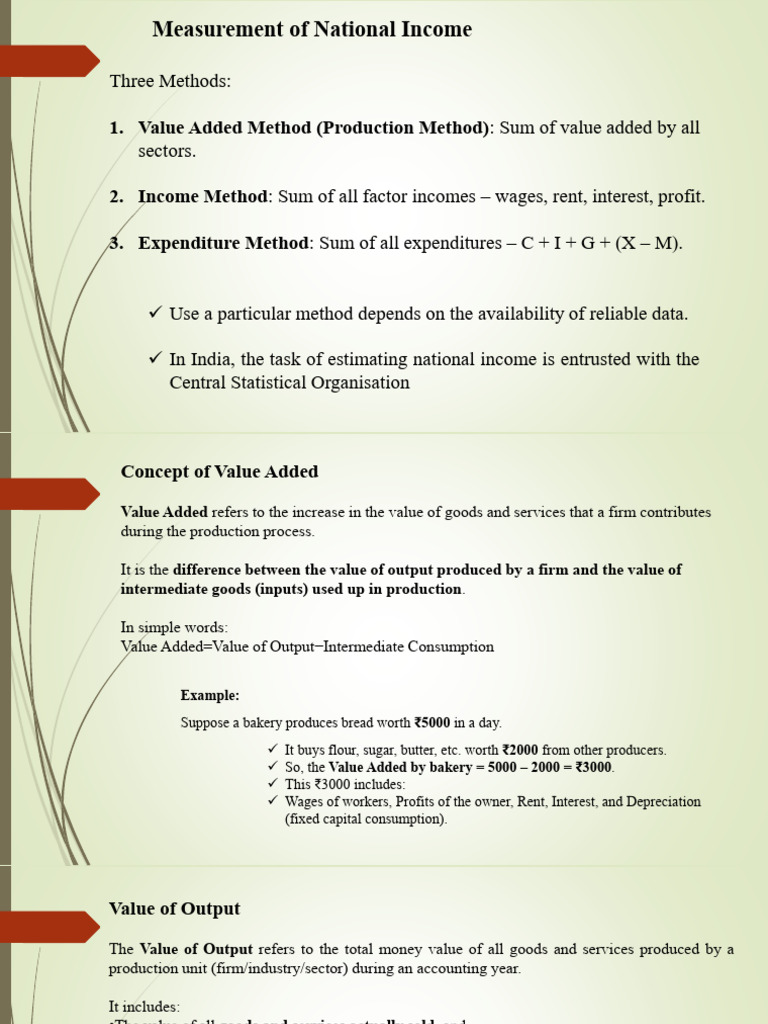 Measurement of National Income | PDF | Measures Of National Income And ...
