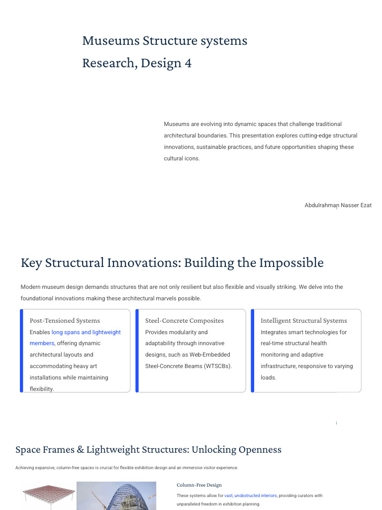 Architecting Tomorrow's Museums- Structural Innovations | PDF ...