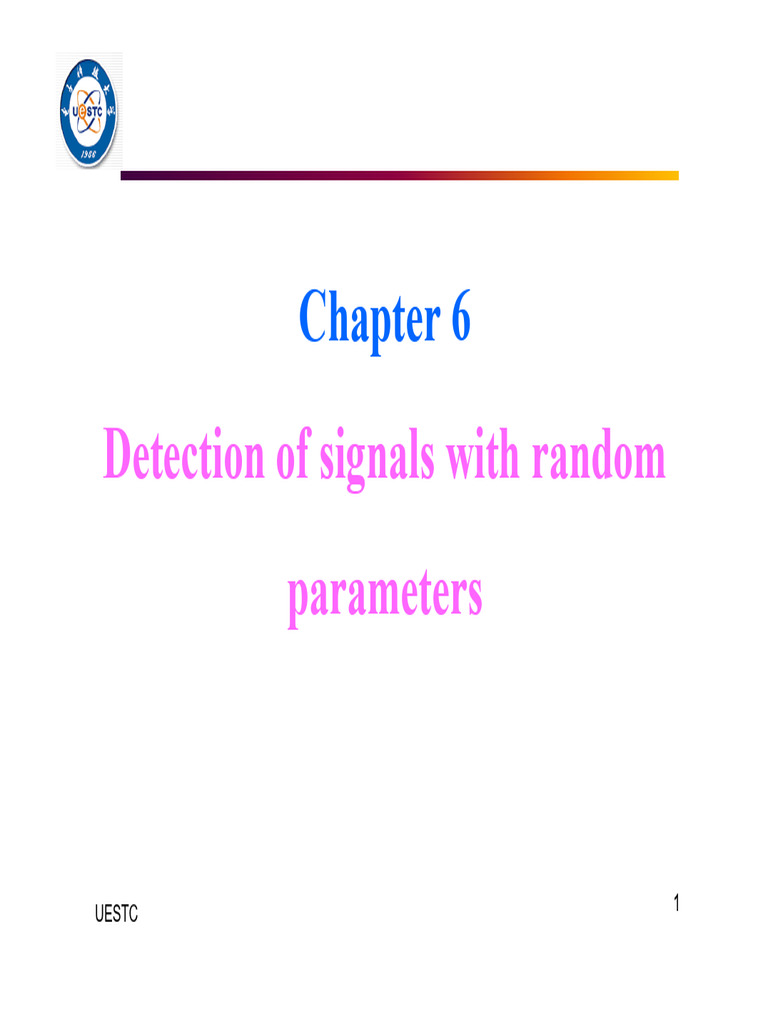 4-Detection With Random Parameters-2025 | PDF