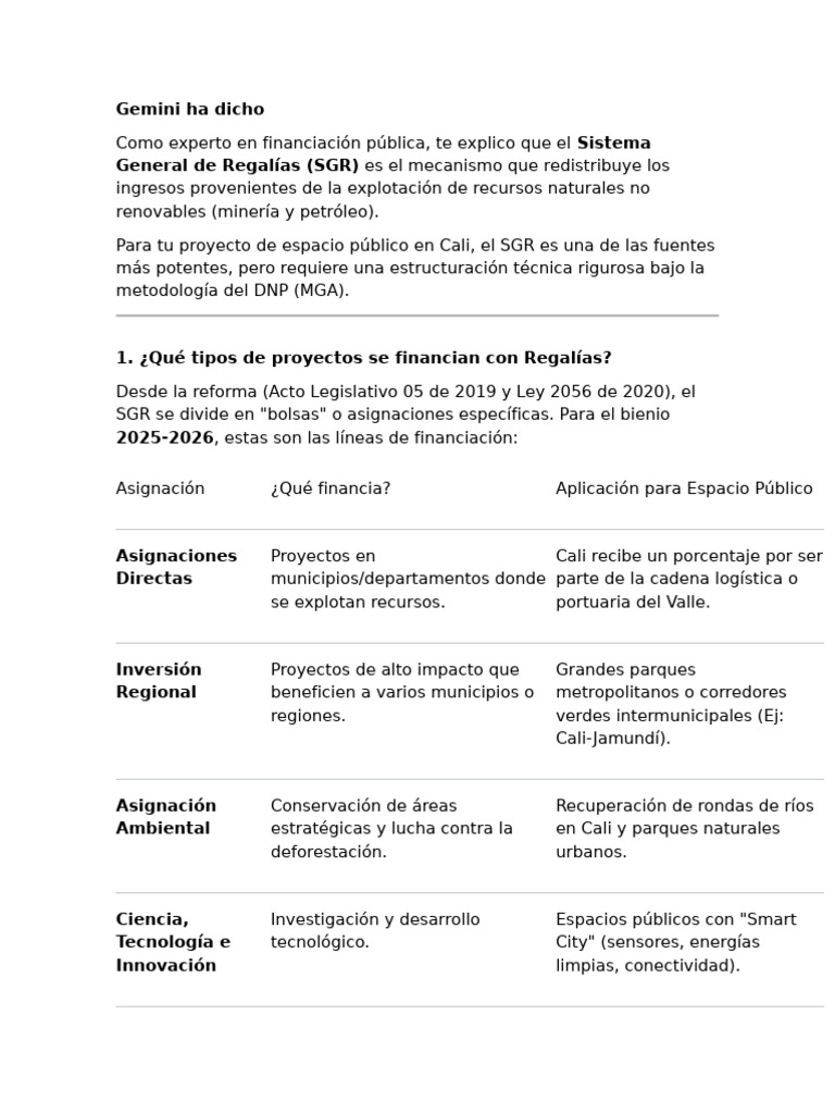 Sistema General de Regalias | PDF