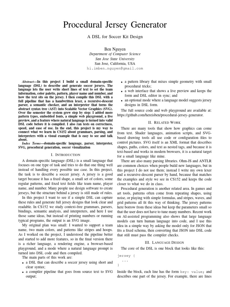 CS152 Final Report | PDF | Parsing | Computer Science