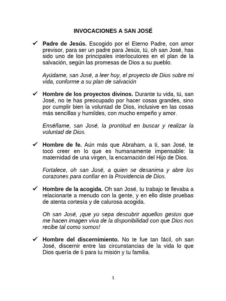 Santo Rosario en Honor A San José | PDF | San José | María, madre de Jesús