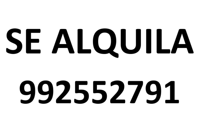 Se Alquila | PDF