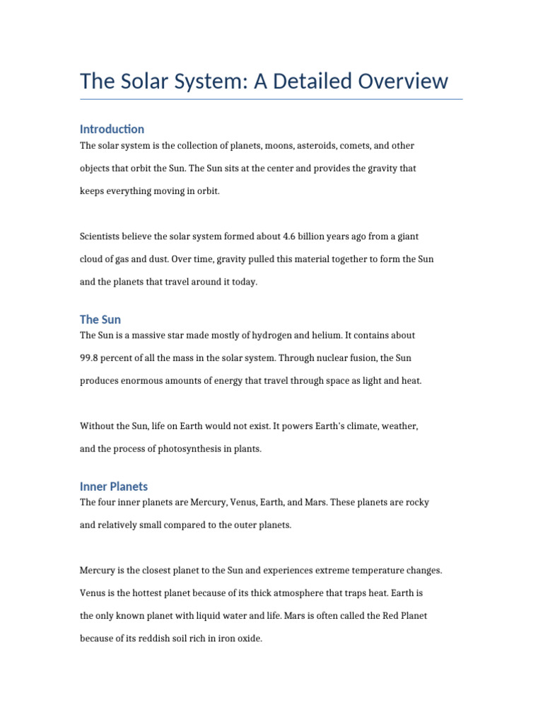 Solar System Report-2 | PDF | Solar System | Planets