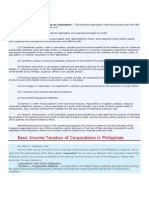 Basic Income Taxation of Corporations in Philippines