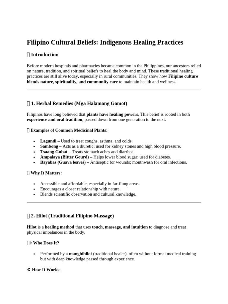 Indigenous Healing Practices | PDF | Traditional Medicine | Medicine