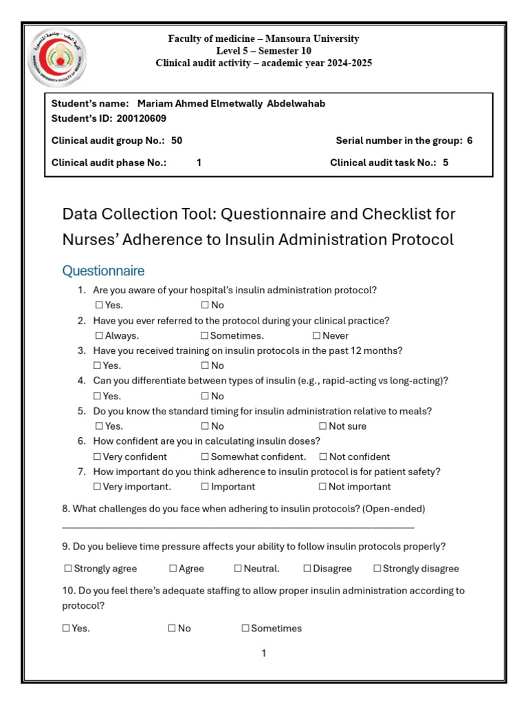 Task 5 Clinical Audit | PDF