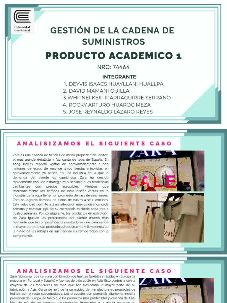 Pa1 - GESTION DE LA CADENA DE SUMINISTRO | PDF | Cadena de suministro ...