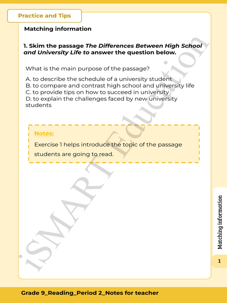 Grade 9 - Reading - Period 2 - Notes For Teacher | PDF | Behavior ...