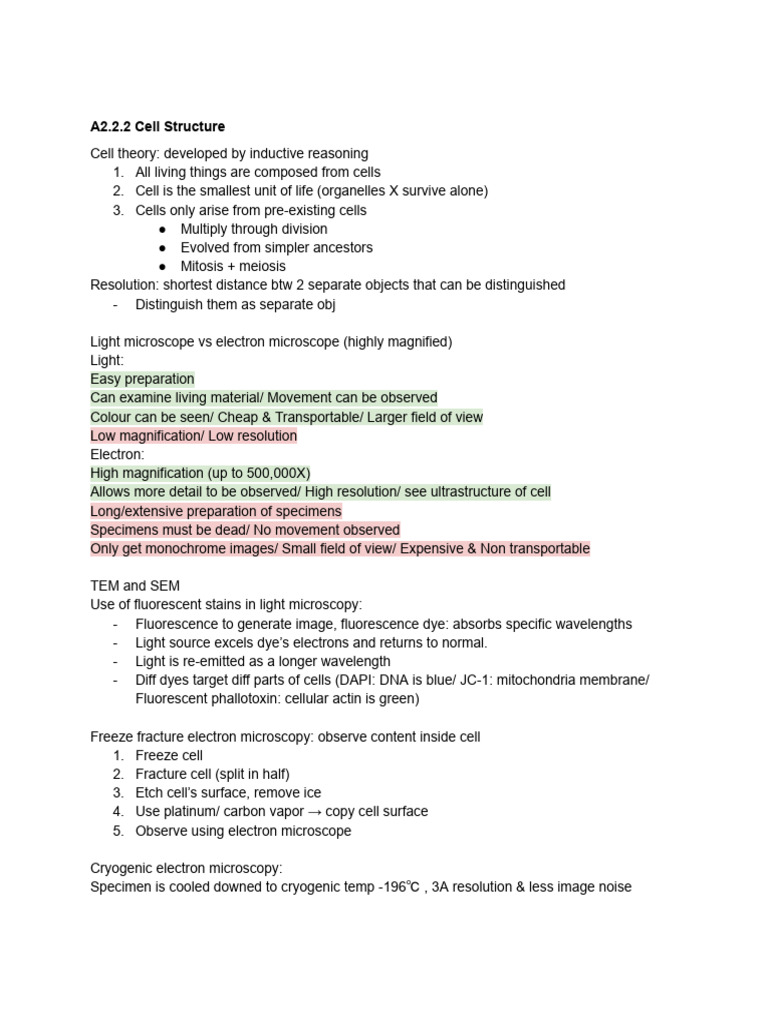 IB bio HL (1) | PDF | Cell (Biology) | Endoplasmic Reticulum
