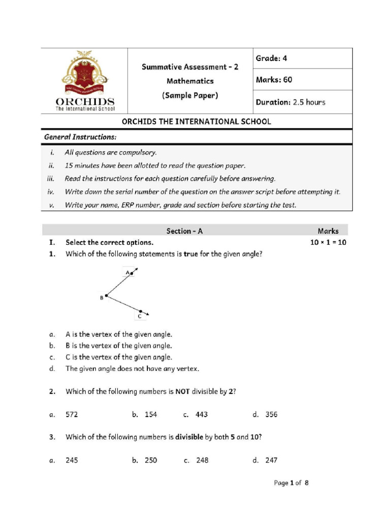 Maths Paper 1 | PDF
