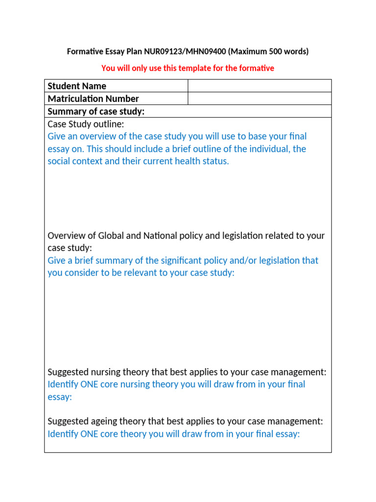 Formative Template PEOPH 25-26 020925 | PDF