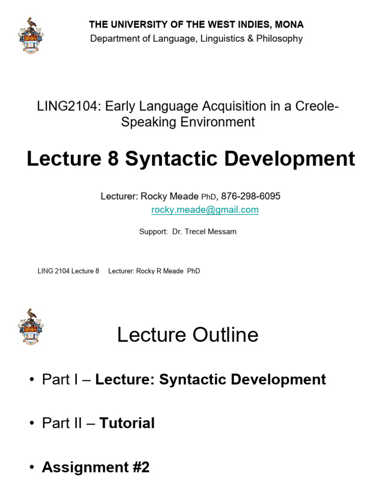 LING 2104 Lecture 8 | PDF | Question | Syntax