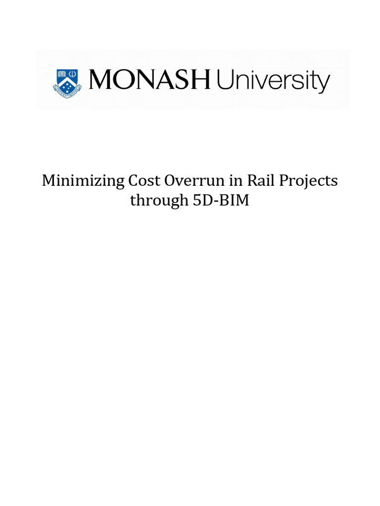 Minimizing Cost Overrun in Rail Projects | PDF | Building Information ...