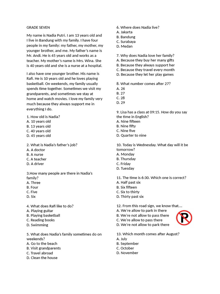 Grade Seven | PDF