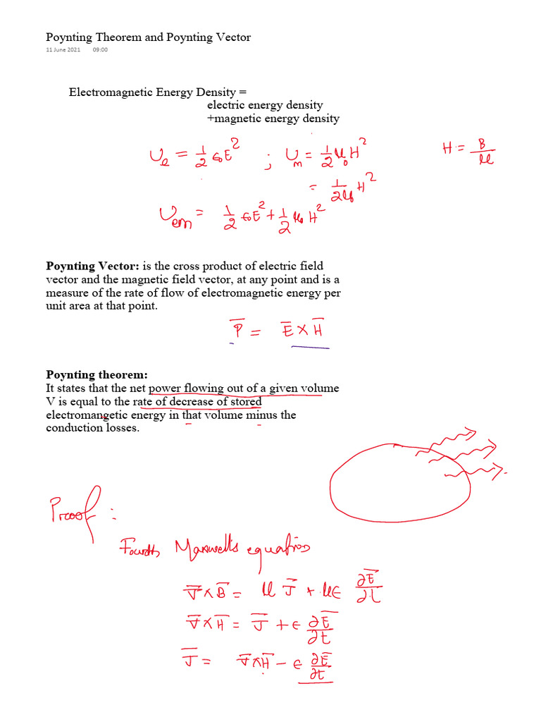 EMT_03-Poynting Theorem and Poynting Vector | PDF