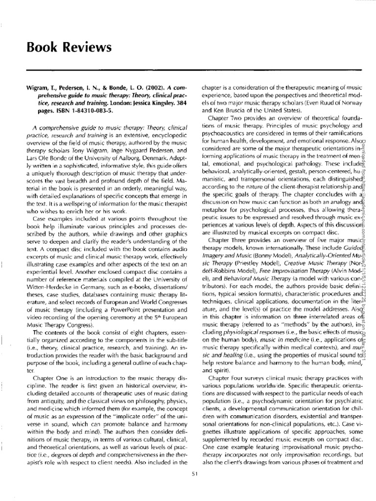 Book Review A | PDF | Psychotherapy | Psychology