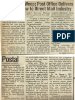1991 Article On Postage Rate Increase