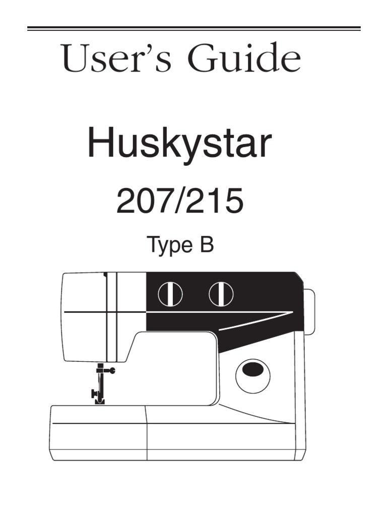 Huskystar 207 215 Manual En | Sewing Machine | Seam (Sewing)