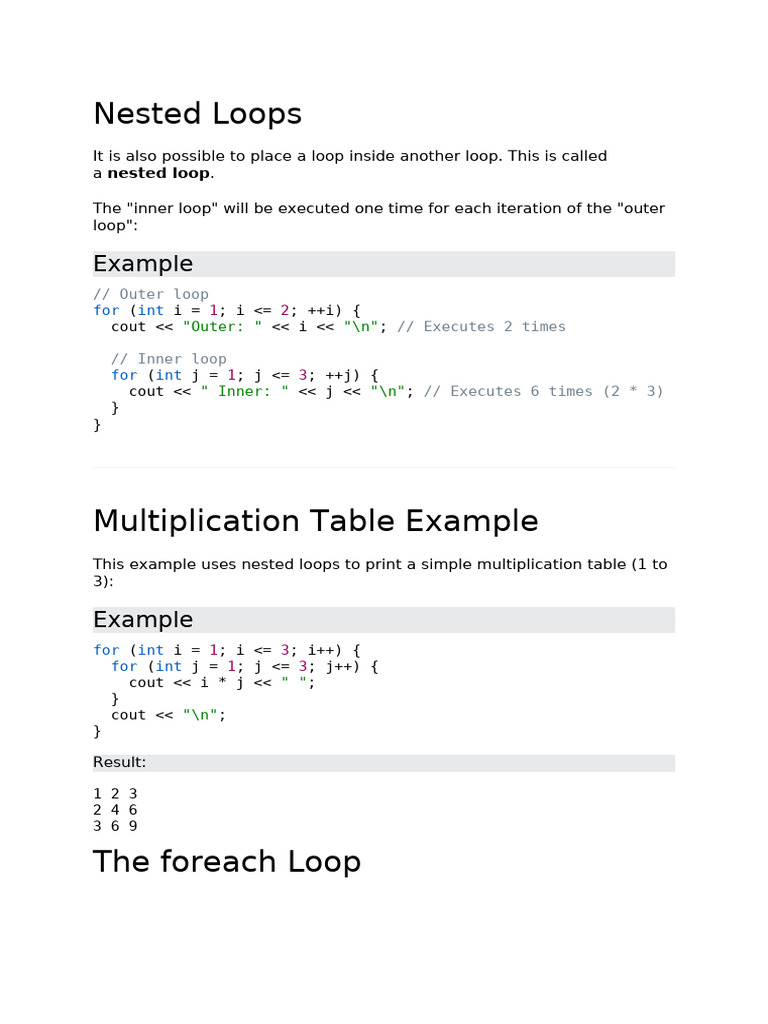 2 4 Nested Loops | PDF | Computer Science | Computer Programming