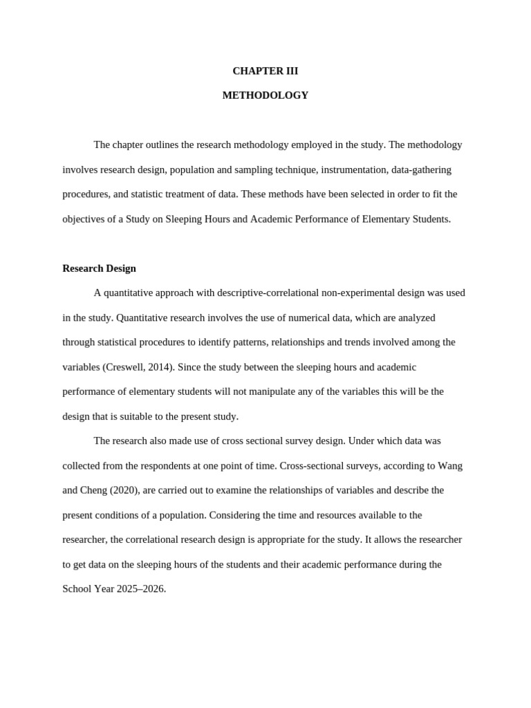 Research Chapter 3 Final Updated | PDF | Statistics | Methodology