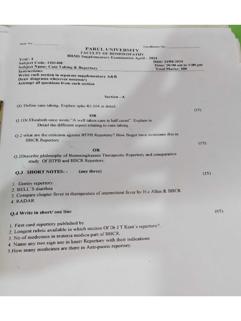 Repertory Paper PDF | PDF