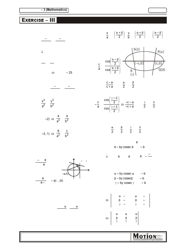 Exercise 3 | PDF | Perpendicular | Ellipse