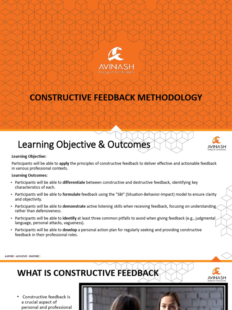 Constructive Feedback Methodology PDF 06 | PDF | Methodology | Human ...