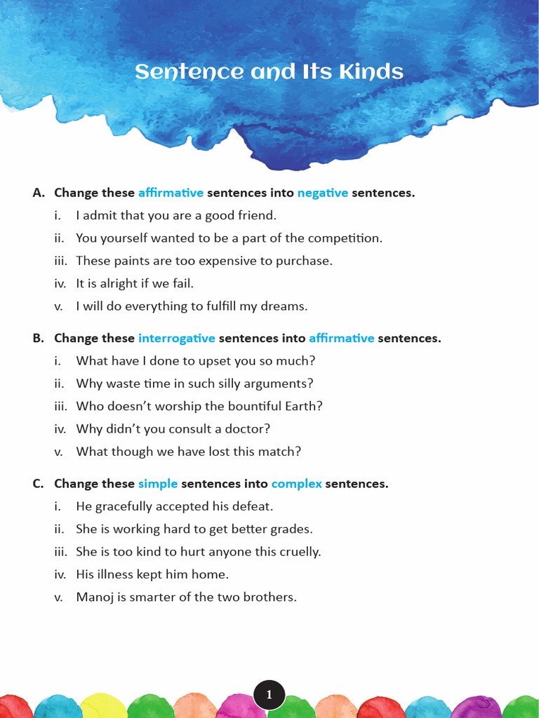 Sentence and Its Kinds_1 | PDF
