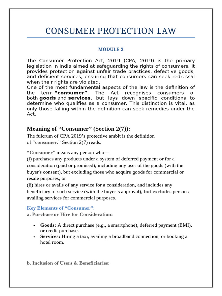 Consumer Protection La2 | PDF