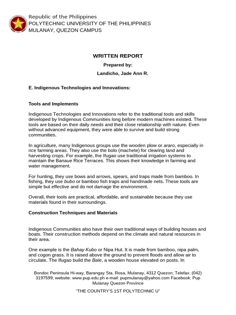 Landicho Written Report | PDF