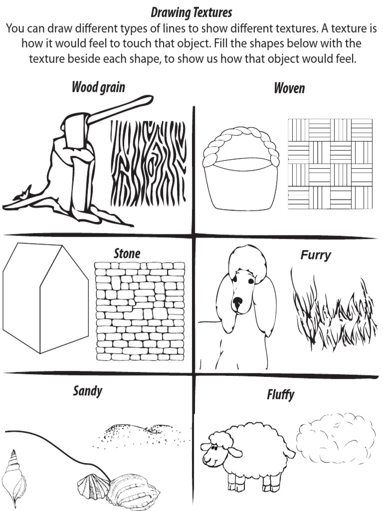 DrawingTexturesWorksheet 1 | PDF