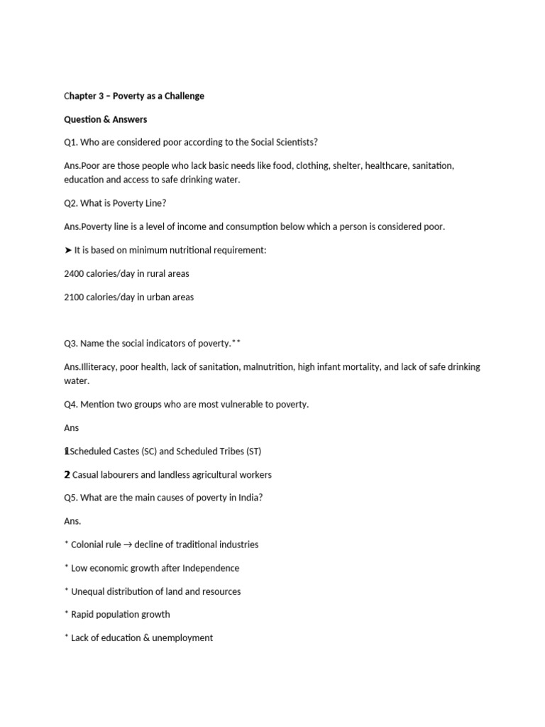 Chapter 3 - Poverty As Challange | PDF | Poverty | Poverty & Homelessness