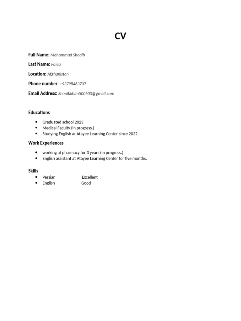 My CV | PDF