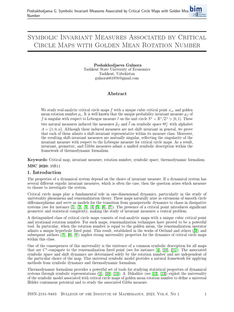 BIM Sample Eng | PDF | Dynamical System | Measure (Mathematics)