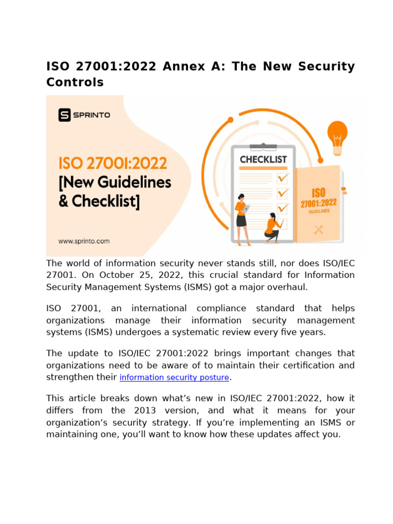 ISO 27001 | PDF | Security | Computer Security